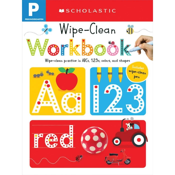 Pre-K Wipe-Clean Workbook: Scholastic Early Learners (Wipe-Clean) by Cartwheel - Used - Like New condition - CA$13.48