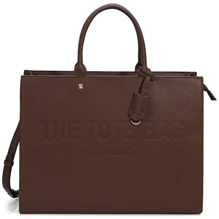Chinllo Tote Bag for Women Top Handle Satchel Purse and Handbags with Shoulder Strap (D.Coffee-S) by Chinllo - Image 1