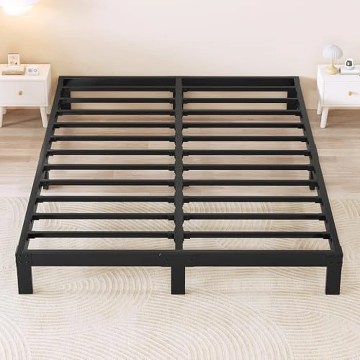 King Bed Frame 3600lbs Heavy Duty Metal Platform No Box Spring Needed with Steel Slat Support, Easy Assembly,Noise-Free 4 Inch (King (U.S. Standard)) by DUMMUP - Image 6