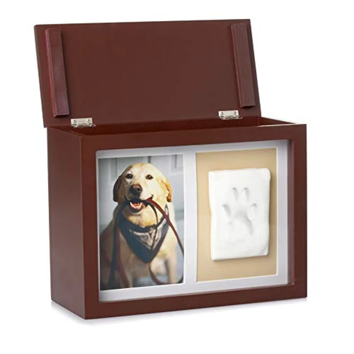 Pearhead Pet Memorial Photo Memory Box and Paw Print Kit, Dog or Cat Pawprint DIY Kit, Pet Urn or Keepsake Memory Box, Espresso by Pearhead - Image 2