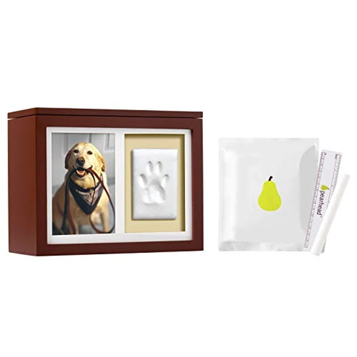 Pearhead Pet Memorial Photo Memory Box and Paw Print Kit, Dog or Cat Pawprint DIY Kit, Pet Urn or Keepsake Memory Box, Espresso by Pearhead - Image 3
