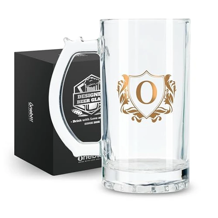 Personalized Beer Gifts for Men Beer Lovers - 17 oz Heavy Beer Stein Mug with Handle for Boss as Birthday Christmas Gift - O by Onebttl - Used - Good condition - CA$11.46