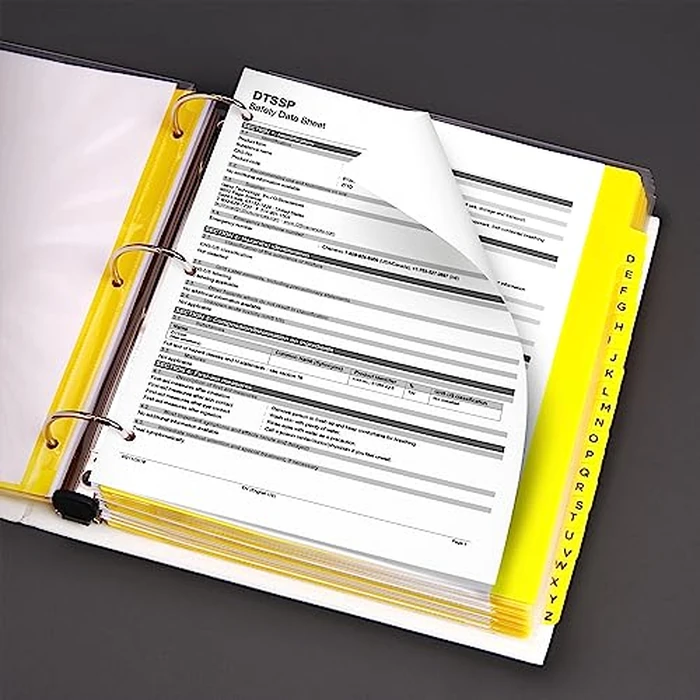 AVERY Heavy-Duty Industrial SDS Binder, 3" One-Touch Rings, 670-Sheet Capacity - Red, Yellow (18952) by Avery - Image 2