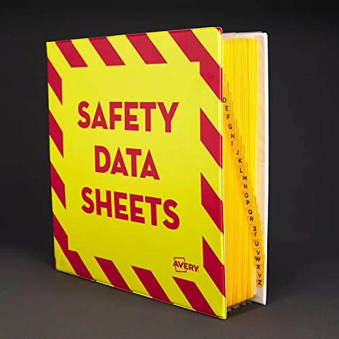 AVERY Heavy-Duty Industrial SDS Binder, 3" One-Touch Rings, 670-Sheet Capacity - Red, Yellow (18952) by Avery - Image 5