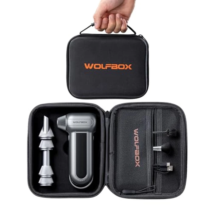 WOLFBOX Hard Carrying Case for MF100 Electric Air Duster [CASE ONLY, Device Not Included], Shockproof Travel Storage Bag for Compressed Air Blower & Accessories, Splash-Proof by WOLFBOX - Used - Like New condition