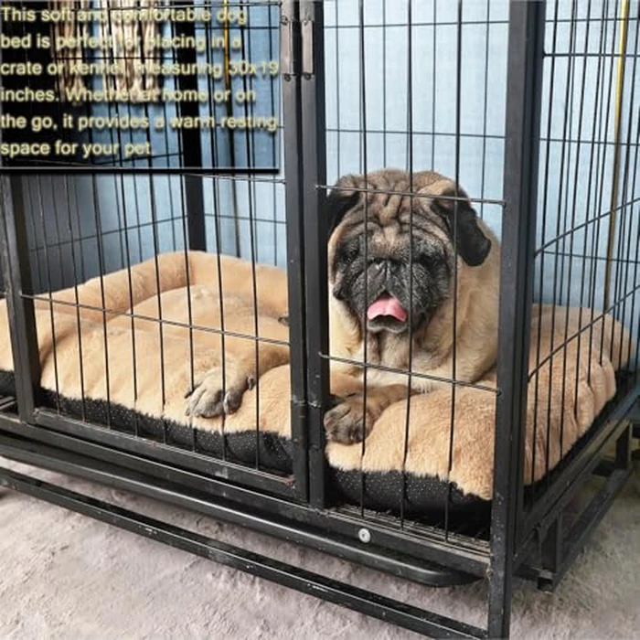 Dog Beds Crate Pad for Medium Dogs Fit Metal Crates or Cages,Ultra Soft Dog Kennel Mat for Crates Washable with Anti-Slip Bottom Kennel Pad for Dogs Cozy Sleeping Mattress,30" x 19",Light Brown by zihapgpzp - Image 3