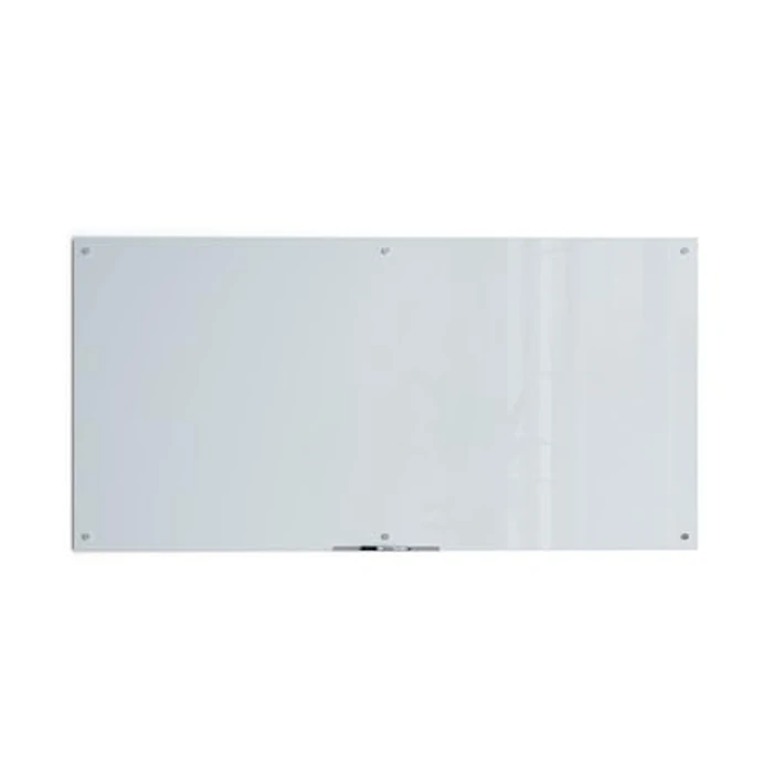 U Brands Glass Dry Erase Board, 36" x 72", White Frosted Surface With Silver Grommets, Includes Marker With Built-In Eraser by U Brands - Used - Good condition - US$154.87