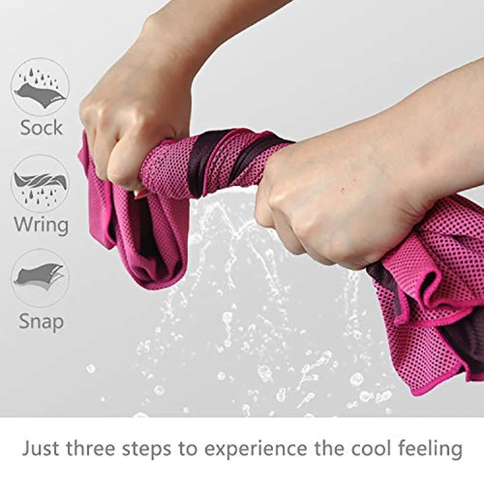 4 Packs Cooling Towel (40"x 12"), Ice Towel, Microfiber, Soft Breathable Chilly Towel Stay Cool for Yoga, Sport, Gym, Workout, Camping, Fitness, Running, Workout & More Activities (Multicolor) by SMALLElectric - Image 2