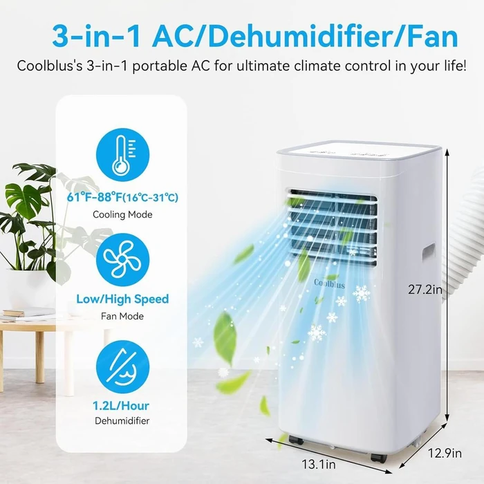 Coolblus Portable Air Conditioner A019K-06KR - White by Coolblus - Image 2