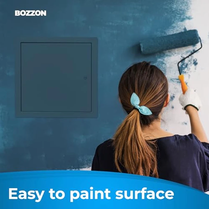 BOZZON Access Panel for Drywall 12 x 12 inch - Metal Door with Screwdriver Latch, 18 GA Steel Frame, Wall Hole Cover, Plumbing Access Door, White by BOZZON - Image 4