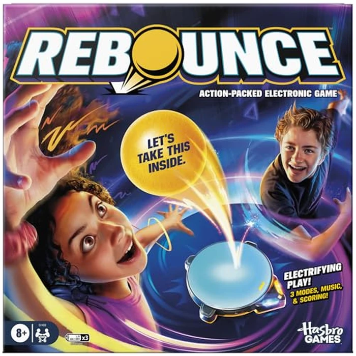 Rebounce Game | Indoor and Outdoor Electronic Action Game for Kids, Teens, and Adults | Ages 8+ | 2 to 6 Players | 10 Mins. | Family Travel Games by Hasbro Gaming - Used - Very Good condition - US$12.81