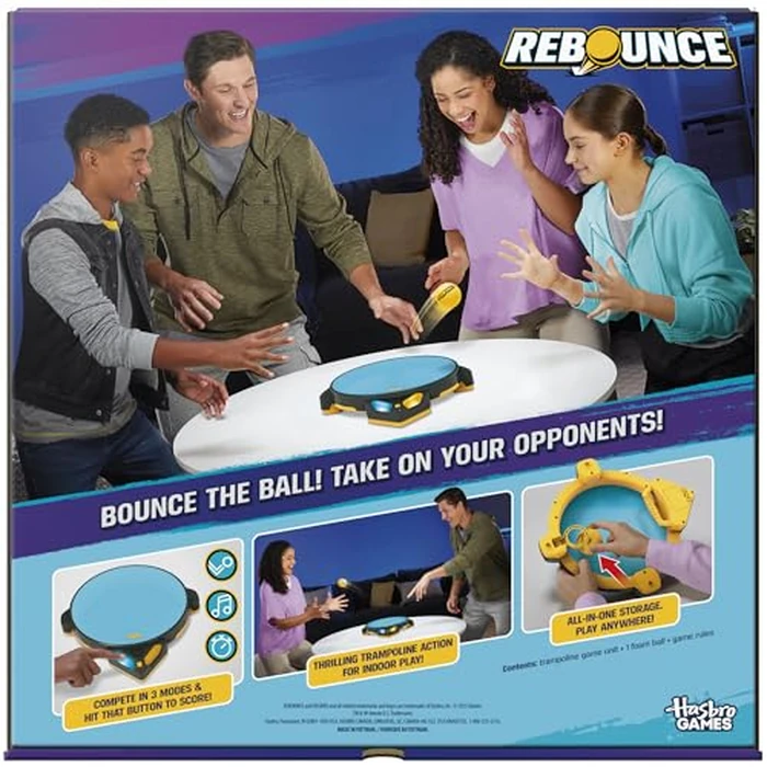 Rebounce Game | Indoor and Outdoor Electronic Action Game for Kids, Teens, and Adults | Ages 8+ | 2 to 6 Players | 10 Mins. | Family Travel Games by Hasbro Gaming - Image 2
