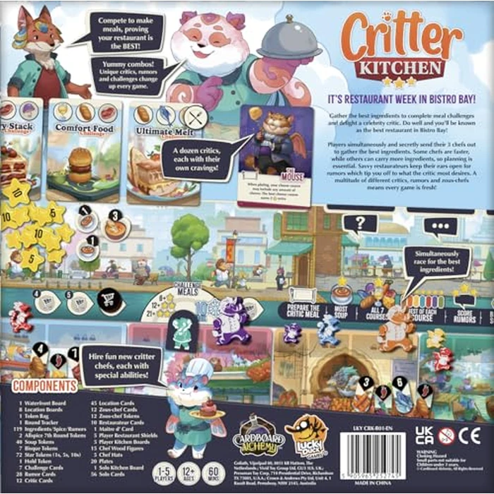 Lucky Duck Games Critter Kitchen | Strategy Game | Chefs Compete for a Restaurant Critic | 1-5 Players, Ages 12+ by LUCKY DUCK GAMES - Image 4