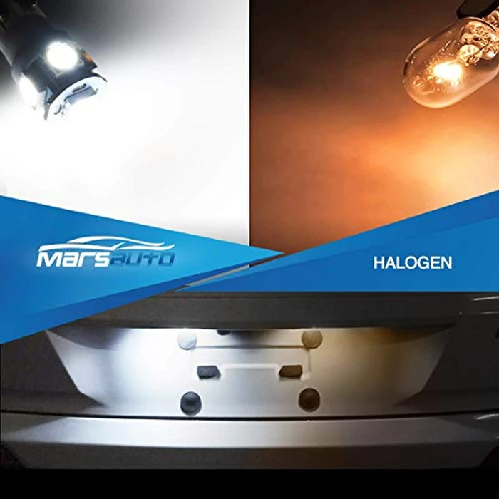 Marsauto 194 LED Bulb 6000K White 168 T10 2825 W5W 5SMD Replacement Bulbs for Car Dome Map Door Courtesy Side Marker Reading Glove Box License Plate Lights (Pack of 10)(Clear Lens Side Marker) by Marsauto - Image 2