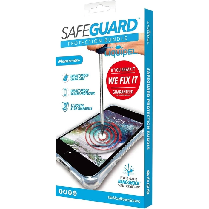Liquipel Safe Guard Protection Screen Protector Bundle for iPhone 8 - Clear by Liquipel - Refurbished - Brand New condition