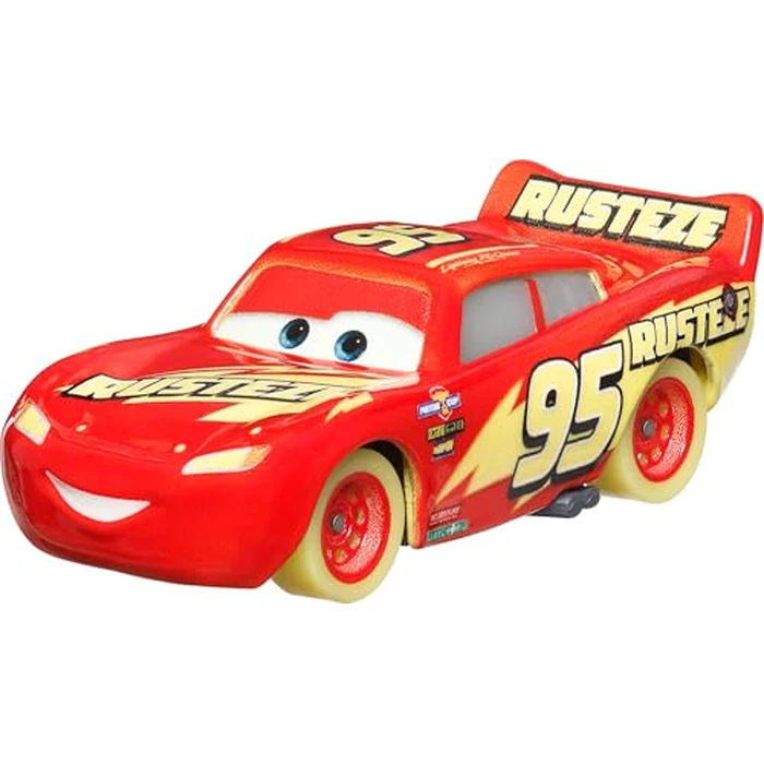 Mattel Disney Pixar Cars Glow Racers Vehicles 4-Pack, Set of 4 Glow-in-the-Dark Die-cast Toy Cars in 1:55 Scale Including Lightning McQueen by Mattel - Image 2
