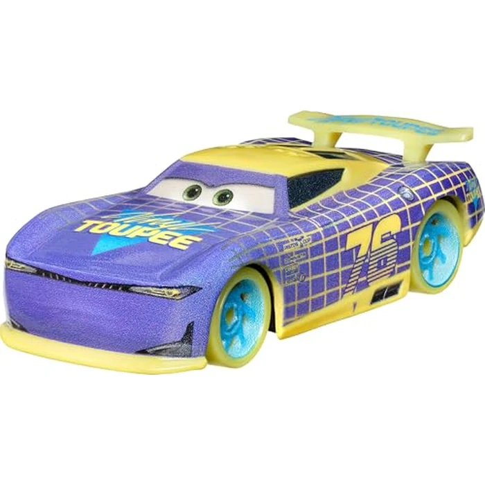 Mattel Disney Pixar Cars Glow Racers Vehicles 4-Pack, Set of 4 Glow-in-the-Dark Die-cast Toy Cars in 1:55 Scale Including Lightning McQueen by Mattel - Image 3