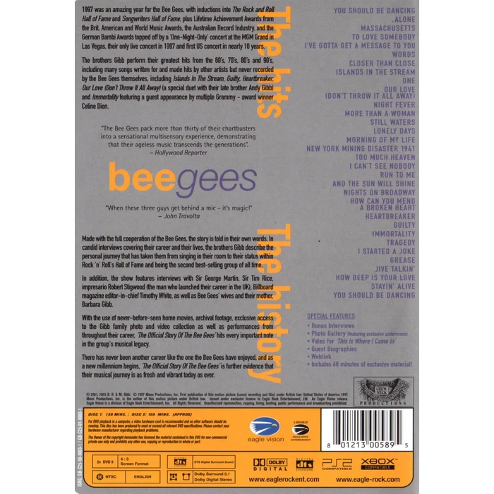 Bee Gees - One Night Only / The Official Story by Eagle Rock Ent - Image 2