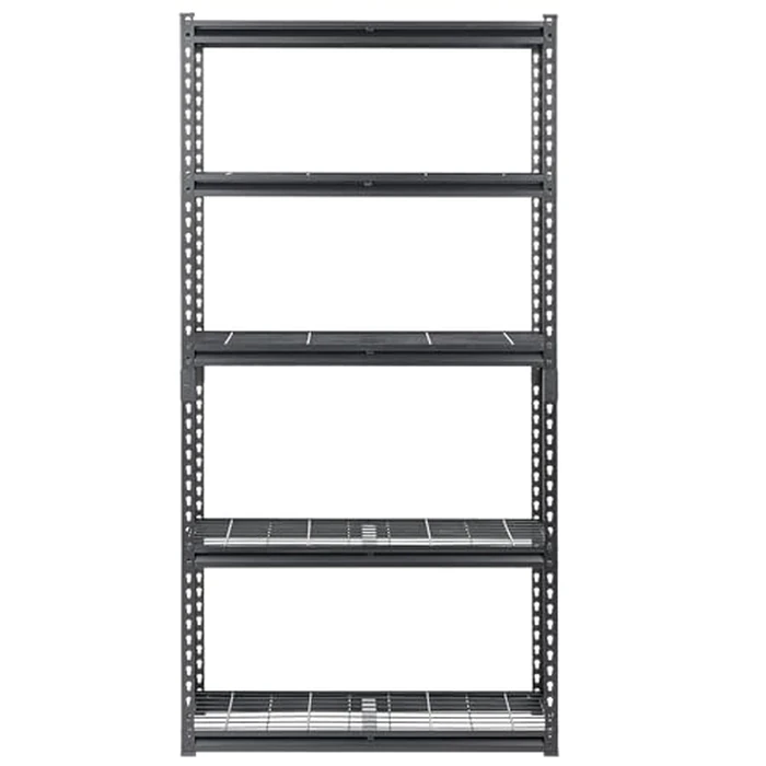 VEVOR Storage Shelves, 2000 lbs, 5 Tier Heavy Duty Garage Shelving, 16" D x 36" W x 72" H Adjustable Metal Shelves for Industrial Shelving Unit Utility Shelf, for Kitchen, Warehouse, Basement, Black by VEVOR - Image 2