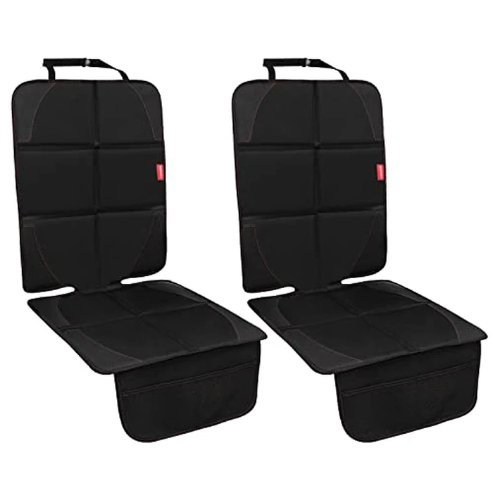 MORROLS Car Seat Protector, 2 Pack Carseat Protector with Thick Padding, Baby/Pets for Child Car Seat-Mesh Pockets-Waterproof-Universal Size(Black) by MORROLS - Used - Very Good condition - US$21.40