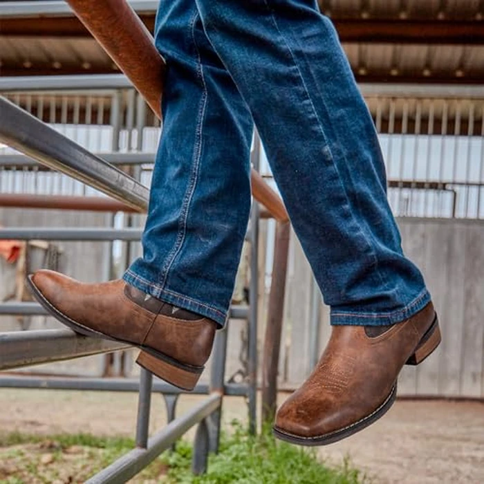 J's.o.l.e Men's Cowboy Western Boots Comfortable Wide Calf Square Toe Boots by J's.o.l.e - Image 9