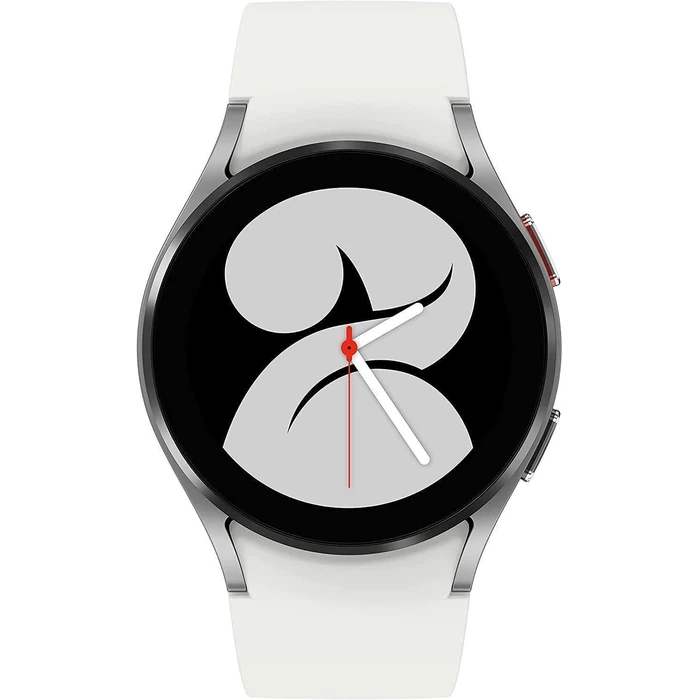 Samsung Galaxy Watch4 (Bluetooth) - 16GB - 40mm - Silver Aluminum Case with White Fluoroelastomer Sport Band by Samsung - Image 2