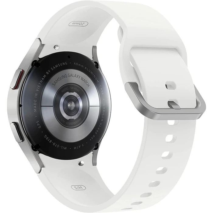 Samsung Galaxy Watch4 (Bluetooth) - 16GB - 40mm - Silver Aluminum Case with White Fluoroelastomer Sport Band by Samsung - Image 3