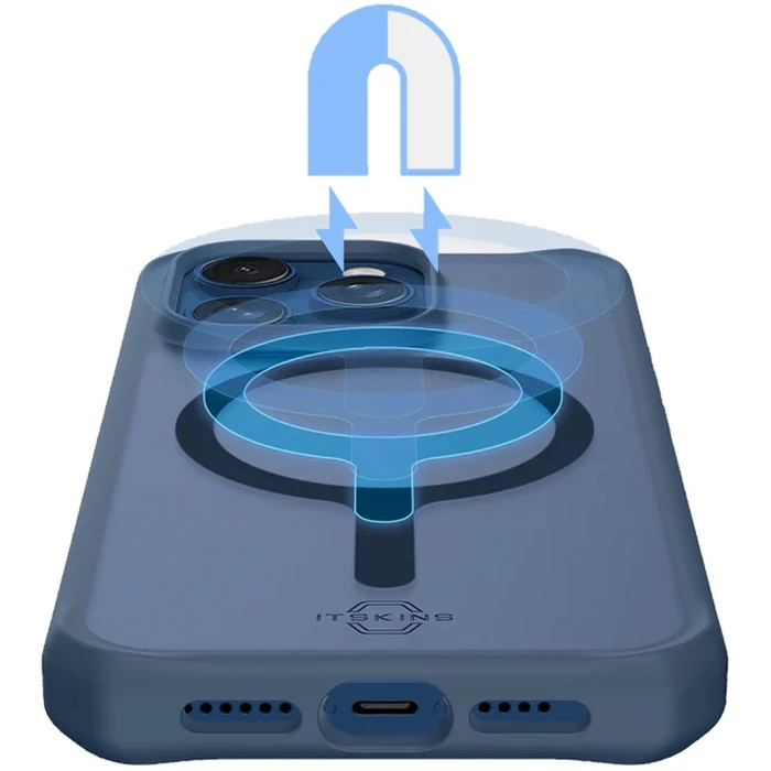 ITSKINS HYBRID R // FROST Phone Case with MagSafe for iPhone 15 Pro - Blue - Brand New by ITSKINS - Image 4