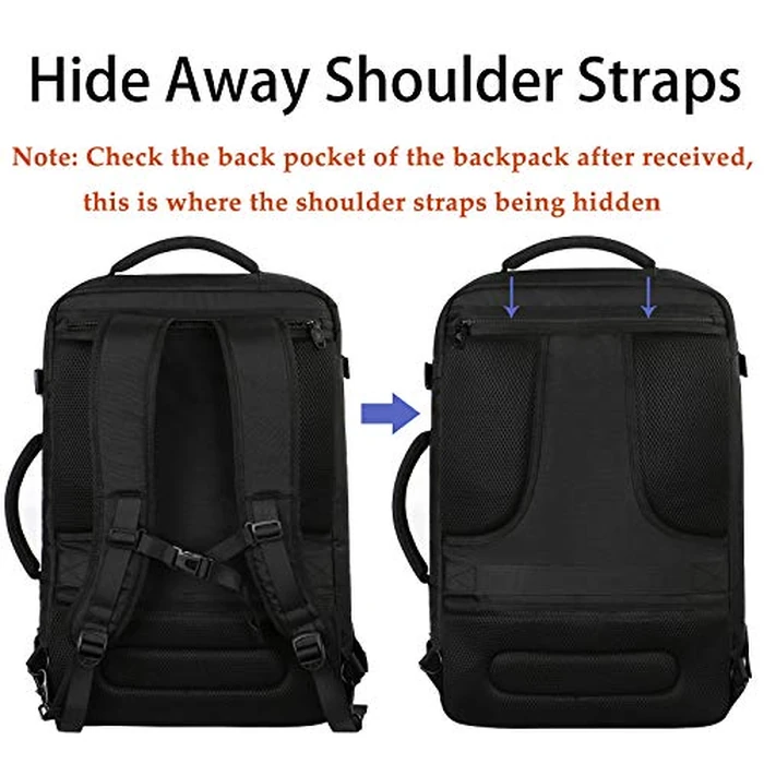 MATEIN Mens Travel Backpack, 27L Lightweight Carry on Backpack for Women, Expandable Business Backpacks, Waterproof Hiking Daypack for Outdoor Sports Rucksack Casual Daypack, Travel Essential, Black by MATEIN - Image 6