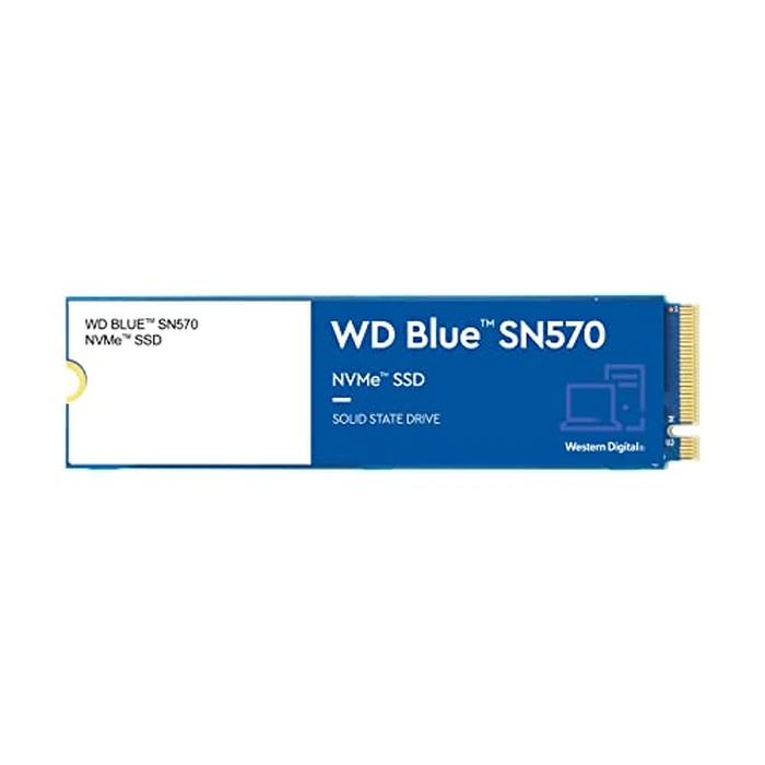 Western Digital 1TB WD Blue SN570 NVMe Internal Solid State Drive SSD - Gen3 x4 PCIe 8Gb/s, M.2 2280, Up to 3,500 MB/s - WDS100T3B0C by Western Digital - Image 1