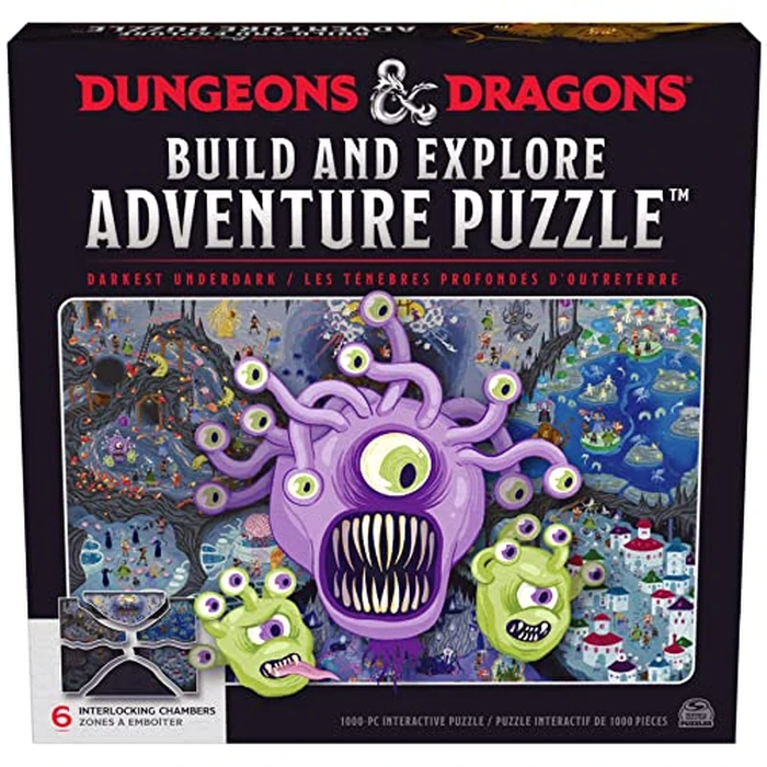 Dungeons & Dragons, Build and Explore Adventure Puzzle, DnD Adult Puzzles, Dungeons and Dragons 1000 Piece Puzzles for Adults and Kids Ages 12+ by Spin Master Games - Used - Acceptable condition - CA$8.27