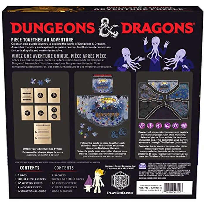 Dungeons & Dragons, Build and Explore Adventure Puzzle, DnD Adult Puzzles, Dungeons and Dragons 1000 Piece Puzzles for Adults and Kids Ages 12+ by Spin Master Games - Image 4