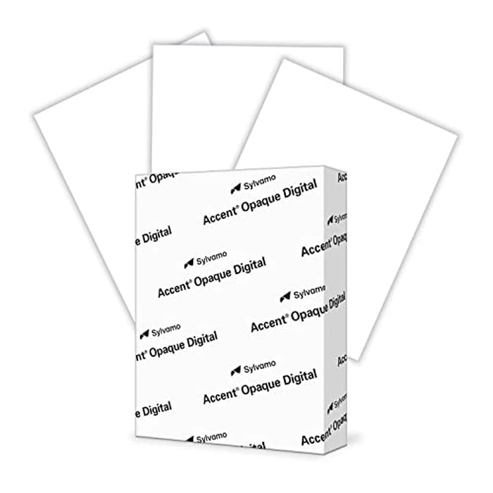 Accent Opaque White 8.5” x 11” Cardstock Paper, 100lb, 271gsm - 200 Sheets (1 Ream) - Premium Smooth Heavy Cardstock, Printer Paper for Invitations, Cards, Menus, Business Cards - 1188091R by Accent - Used - Good condition