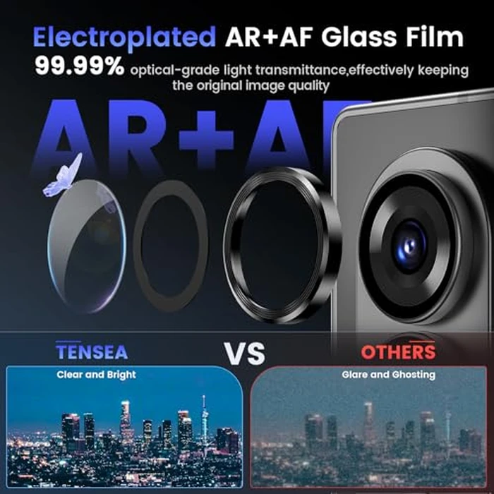 Tensea Camera Lens Protector Compatible for Samsung Galaxy Z Fold 7, 9H Tempered Glass Camera Cover Screen Protector Metal Individual Ring 【Case Friendly】【Installation Tray】【Military Grade Protection】 by Tensea - Image 3