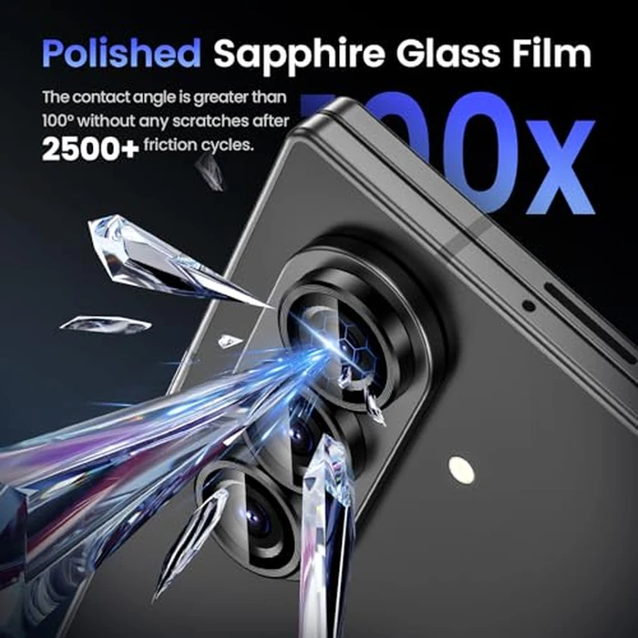 Tensea Camera Lens Protector Compatible for Samsung Galaxy Z Fold 7, 9H Tempered Glass Camera Cover Screen Protector Metal Individual Ring 【Case Friendly】【Installation Tray】【Military Grade Protection】 by Tensea - Image 6
