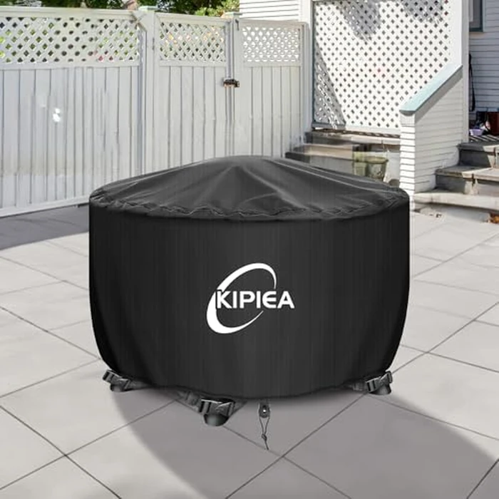 Kipiea Fire Table Covers, Waterproof Round Fire Pit Cover, Heavy Duty Outdoor Firepit Covers with Anti UV and No Tears, No Fading (28" D x 16" H) by Kipiea - Image 7
