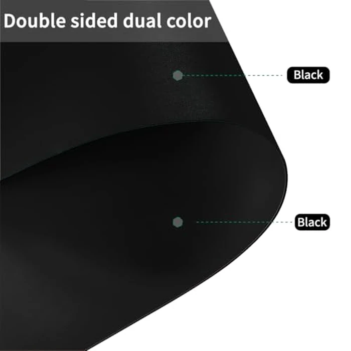 Zinkooat Runner for Dresser Top - 22x48 Inch Waterproof Easy to Clean Can Conceal Flaws Protector The Table Top from Scratches Used for Coffee Table Dresser(Black+Black 22x48) by Zinkooat - Image 2