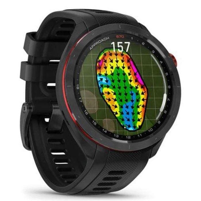 Garmin Approach S70 Smartwatch - 47mm - Black Ceramic Case with Black Silicone Silicone Band by Garmin - Image 3
