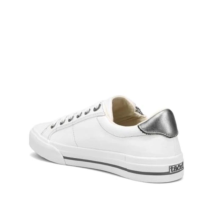 Taos Z Soul Women's Sneaker - Stylish Platform Sneaker with Removable Footbed, Arch Support, Premium Cushioning, Lace-Up Adjustability, and Easy Access Zipper White/Pewter 7 (W) US by Taos - Image 5