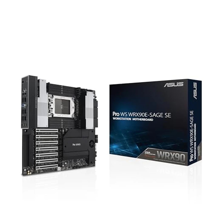 ASUS Pro WS WRX90E-SAGE SE EEB Workstation Motherboard, AMD Ryzen(TM) Threadripper(TM) PRO 7000 WX-Series, ECC R-DIMM DDR5, 32 Power-Stage,7xPCIe 5.0x16, PCIe 5.0 M.2, 10Gb & 2.5Gb LAN, Multi-GPU Support by ASUS - Used - Good condition - US$912.90