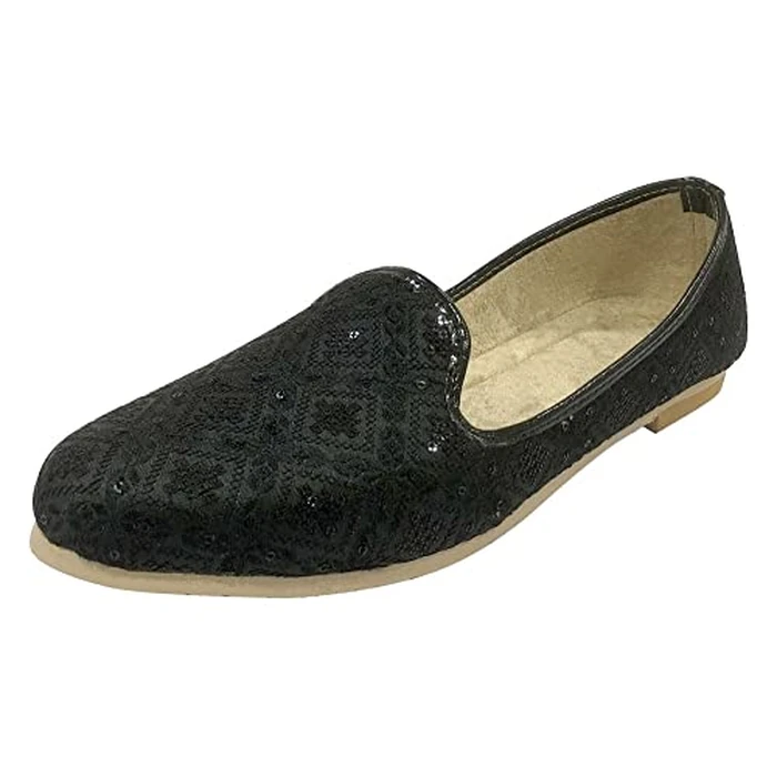 Stop n Style Punjabi Jutti for Men Black Mojari Sherwani Shoes Men's Indian Traditional Juti Wedding Loafer Shoe by Stop n Style - Used - Very Good condition