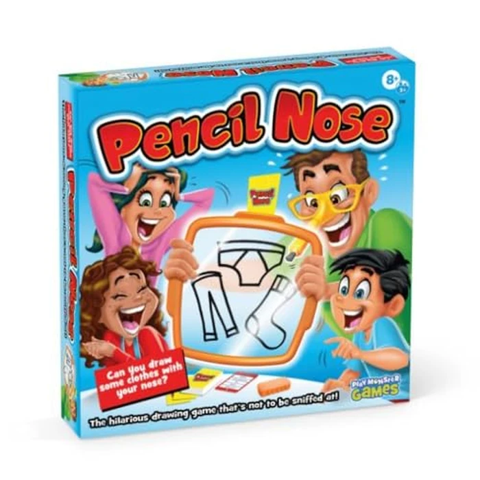 Pencil Nose Board Games for Family Night - The Ultimate Drawing Game - Kids Games, Family Game, Multi-Player, Party Game - Ages 8+ by PlayMonster - Used - Like New condition