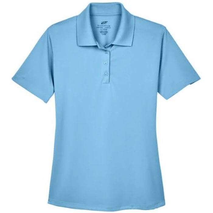 UltraClub Ladies' Cool & Dry 8-Star Elite Performance Interlock Polo (Size L) - Columbia Blue by UltraClub - Refurbished - Excellent condition