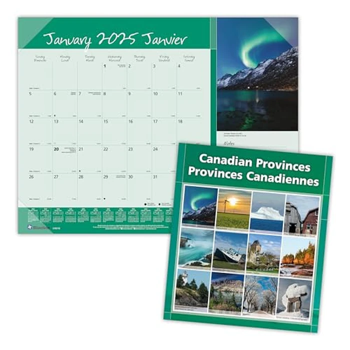 Blueline(R) 2025 Imagine Collection Monthly Desk Pad Calendar, 12 Months, January to December, 22" x 17", Canadian Provinces, Bilingual (C192118-25) by BLUELINE - Used - Like New condition - CA$3.60