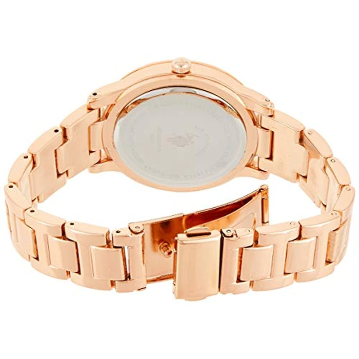 U.S. Polo Assn. Women's Rose Gold-Tone Watch - Elegant Crystal Bezel, Durable Bracelet, and Quartz Movement - Perfect for Everyday Style or Special Occasions by Accutime - Used - Like New condition - US$17.39