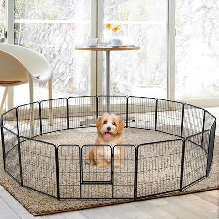 NEWBULIG Dog Playpen 16 Panels 24" Height Foldable Heavy Duty Metal Dog Exercise Playpen Puppy Fence for Indoor Outdoor Yard by NEWBULIG - Image 6