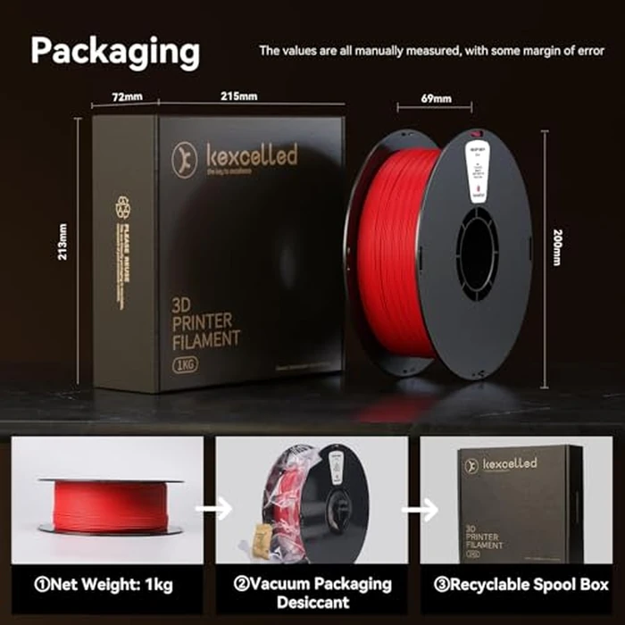kexcelled Matte ABS Filament 1.75mm Mint Green, 3D Printer Filament ABS, Excellent Comprehensive Performance +/- 0.03mm, 1kg Spool (2.2lbs), Fit Most FDM Printer by kexcelled - Image 7