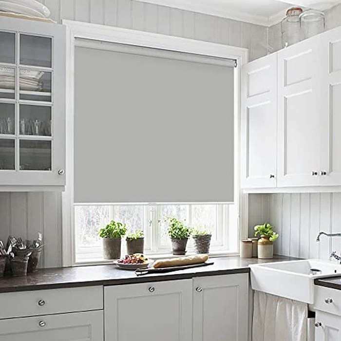 Kokorona Cordless Roller Shades Blackout Roller Blinds for Windows, Free-Stop Roller Window Shades Room Darkening Blinds Privacy Thermal Insulated for Home, Grey, 50" W X 72" H (127 W x H 183 cm) by Kokorona - Image 7