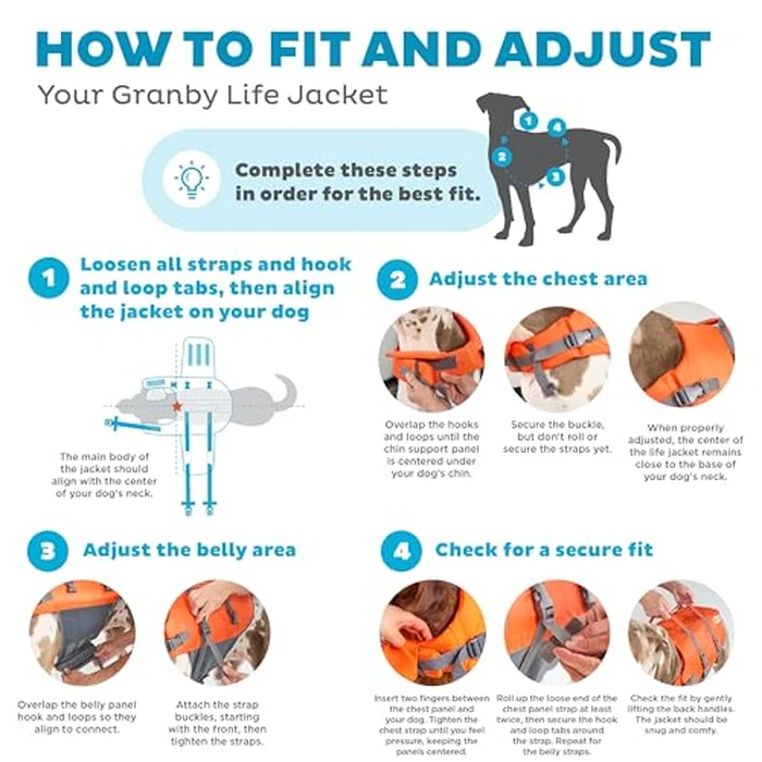 Outward Hound Granby Splash Orange Dog Life Jacket, XS by Outward Hound - Image 3