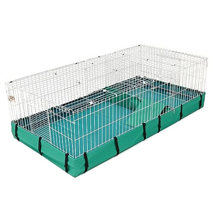 MidWest Homes for Pets Guinea Habitat Guinea Pig Cage, Cage Measures 120cm x 59.6cm x 36.5cm, Includes Top Panel and Divider Panel, White and Green, Model 171GHP by MidWest Homes for Pets - Used - Very Good condition - CA$106.25